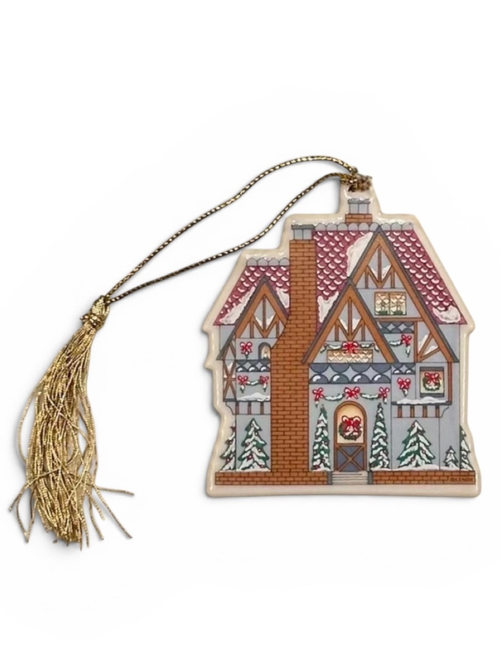 Lenox China Christmas Ornament: 1994 Durham Square Victorian Homes Collection